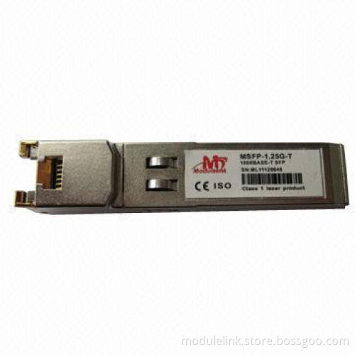 Copper Optic 1,000base-T SFP Transceivers